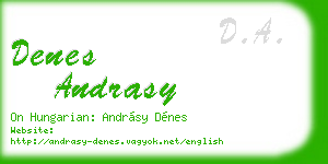 denes andrasy business card